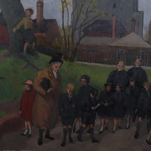 507 - Frank Dobson (1888 - 1963), Rochester Sunday School, oil on canvas, 70cm x 91cm, unframed