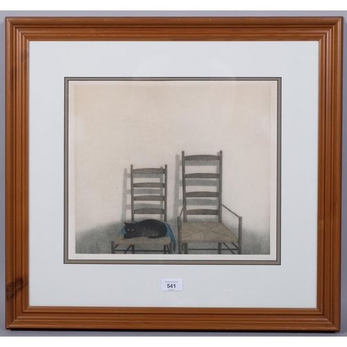 541 - Kyu-Baik Hwang (born 1932), Two Chairs, coloured etching, artist's proof, signed in pencil, plate 30... 