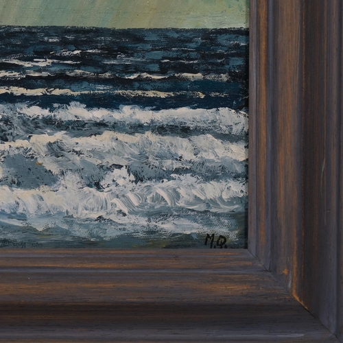 554 - Michael Quirk, Porthminster seascape, oil on canvas, signed verso, 30cm x 41cm, framed