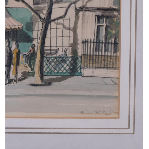 563 - The Swan Pub Lancaster Gate, mid-20th century watercolour, indistinctly signed, dated '54, 23cm x 29... 