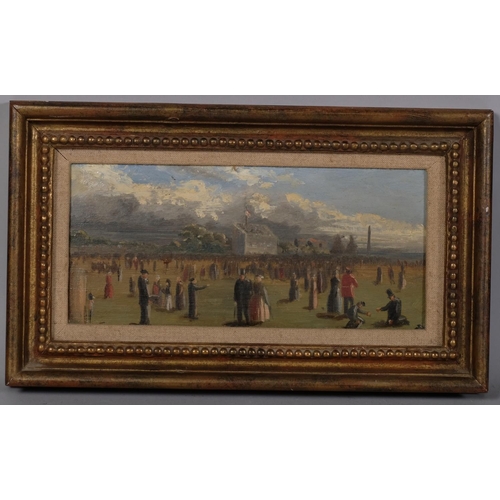 564 - Attributed to John Robertson Reid (1851 - 1926), 3 small oil sketches, Calais, Musselburgh racecours... 