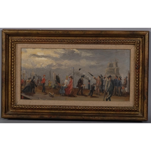 564 - Attributed to John Robertson Reid (1851 - 1926), 3 small oil sketches, Calais, Musselburgh racecours... 