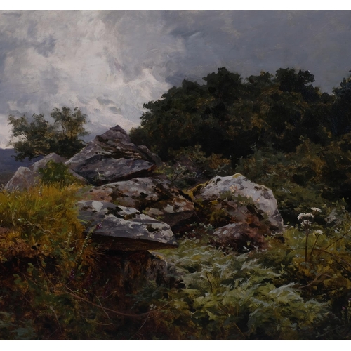 604 - Benjamin Williams Leader (1831 - 1923), landscape, oil on canvas, signed, 61cm x 92cm, framed