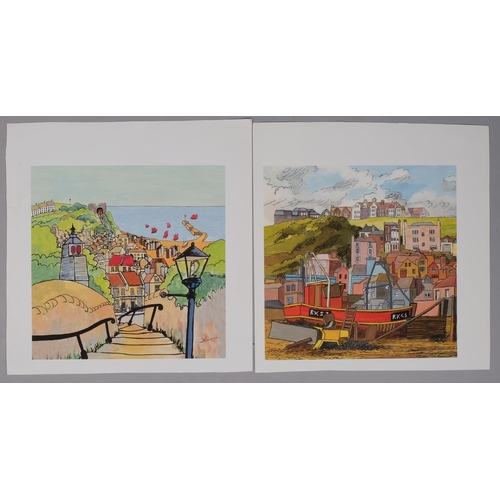 662 - Stan Rosenthal, folder of screenprints, Sussex scenes, all signed in pencil (7)