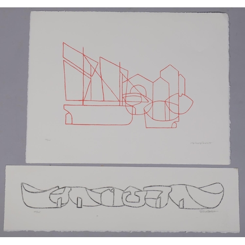 662 - Stan Rosenthal, folder of screenprints, Sussex scenes, all signed in pencil (7)