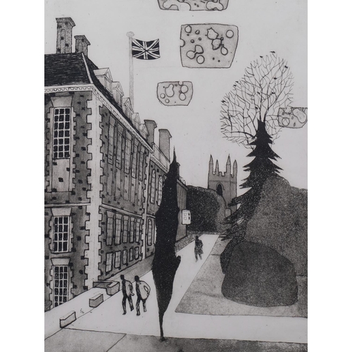 666 - Julian Trevelyan RA (1910 - 1988), Marlborough College, etching, signed in pencil, no. 60/75, plate ... 