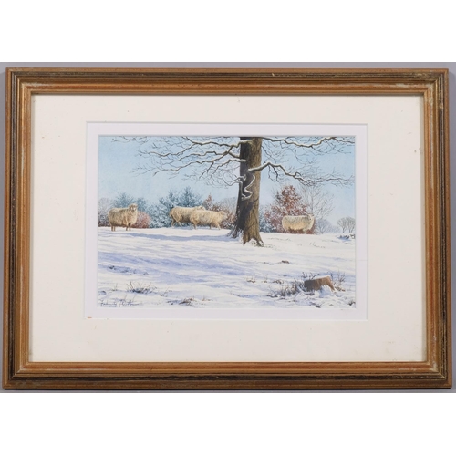 680 - Felicity Flutter, 4 landscapes, largest 14cm x 21cm, framed (4)