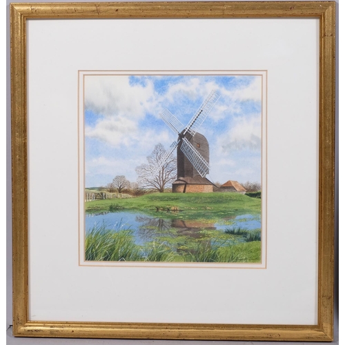 683 - Felicity Flutter, 3 landscapes, watercolours, signed, largest 17cm x 25cm, framed (3)