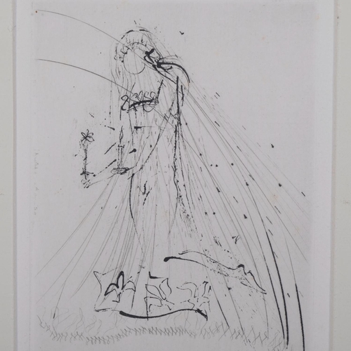 696 - Salvador Dali, Les Amours De Cassandre, drypoint etching for folio, 1968, from an edition of 299 cop... 