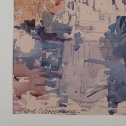 728 - Michael Cadman (1920-2010), watercolour on paper, Christchurch (1995), signed lower left, 33cm x 47c... 