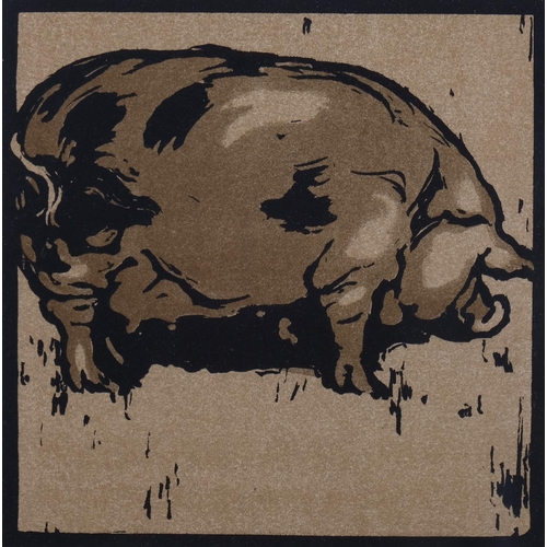 729 - William Nicholson (1872-1949), lithograph in colours on paper, The Learned Pig, from The Square Book... 