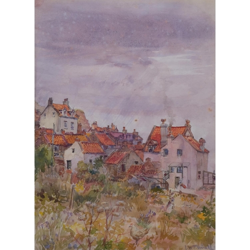 730 - Joseph W. Vinall (1873-1953), watercolour on paper, The Red Tiled Houses, signed lower right, 31cm x... 