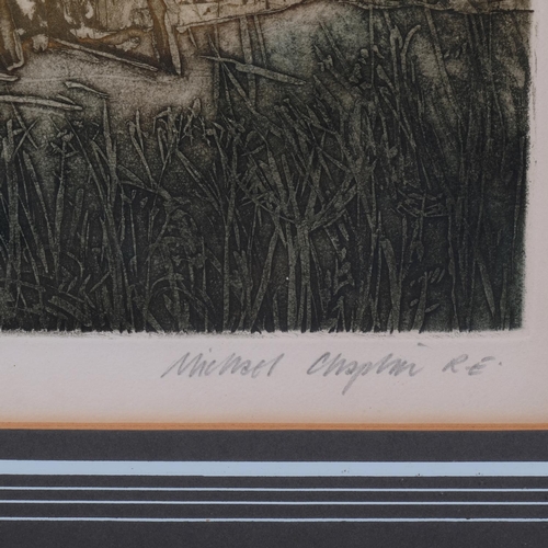 770 - Michael Chaplin, Manor Farm Taynton, coloured etching, signed and numbered in pencil, 73/100, plate ... 