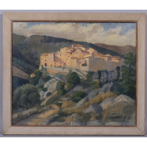 773 - Mary O'Neill, Tourettes Sur Loup, Alpes Maritimes, oil on canvas, signed and dated 1938, 51cm x 61cm... 