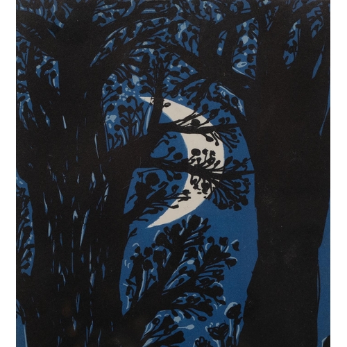 794 - John Craxton (1922-2009), original lithograph on paper, Moon in Trees, from The Poet’s Eye, 20cm x 1... 