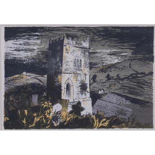 798 - John Piper (1903-1992), original lithograph in colours on paper, Talland Church, Cornwall, from Engl... 