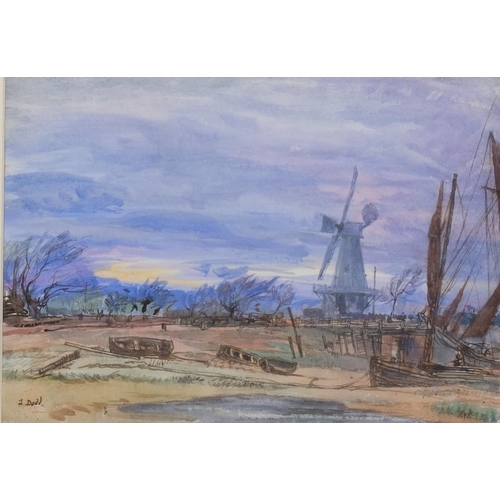 799 - Francis Dodd RA RWS NEAC (1874 - 1949), Rye Sussex circa 1910, watercolour, signed, 20cm x 30cm, fra... 