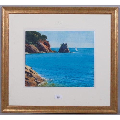 801 - Richard Thorn, East Out of the Bay, watercolour, signed, 30cm x 37cm, framed