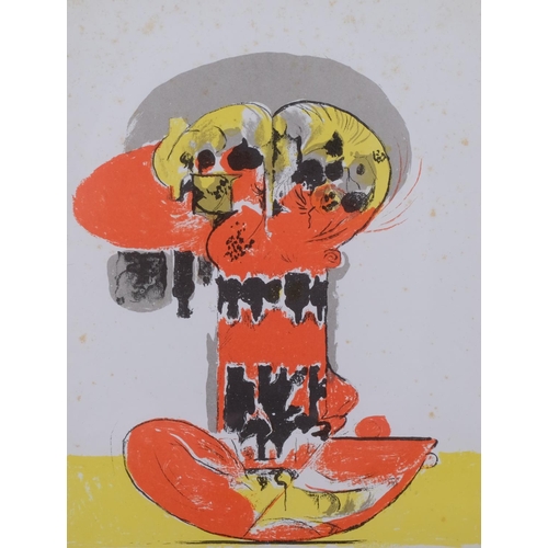 807 - Graham Sutherland, balanced forms, original lithograph published by XX Siecle Paris, 30cm x 23cm, fr... 