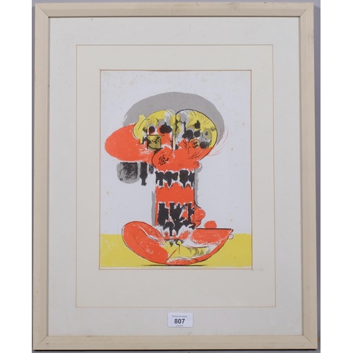 807 - Graham Sutherland, balanced forms, original lithograph published by XX Siecle Paris, 30cm x 23cm, fr... 