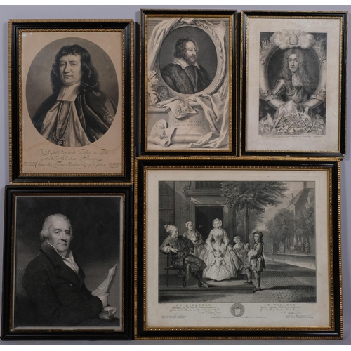 813 - A group of 18th century historical portrait engravings (10)