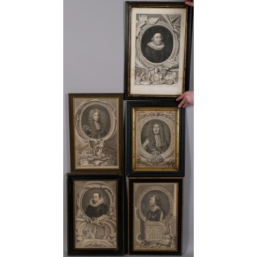 813 - A group of 18th century historical portrait engravings (10)