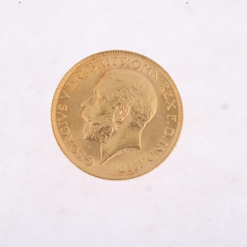 1322 - A George V 1913 gold full sovereign coin, 7.9g