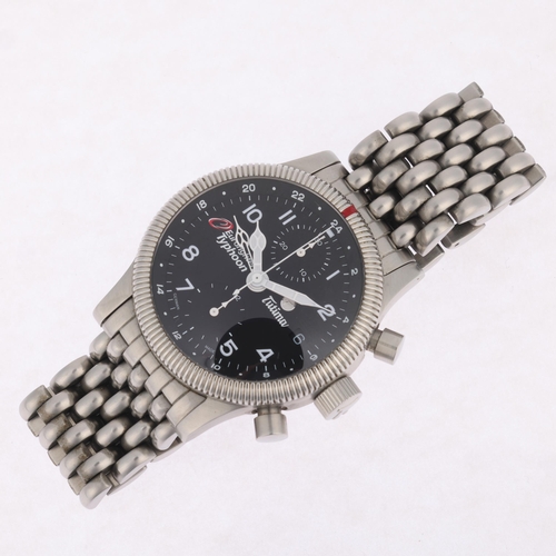 TUTIMA a limited edition stainless steel F2 UTC Eurofighter Typhoon Flieger automatic chronograph