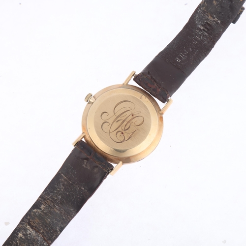 1017 - OMEGA -a Vintage 9ct gold Geneve mechanical calendar wristwatch, ref. 132.5017, circa 1972, brushed ... 