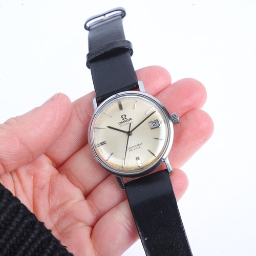 1018 - OMEGA - a Vintage stainless steel Seamaster De Ville automatic calendar wristwatch, ref. 166.0020, c... 