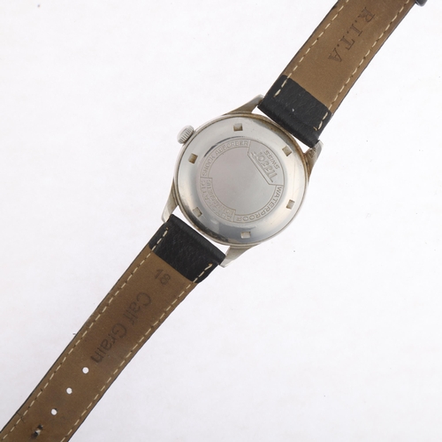 1037 - TISSOT - a Vintage stainless steel 'Bumper' automatic wristwatch, ref. 6541-1, circa 1948, silvered ... 