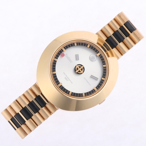 1048 - ZODIAC - a Vintage gold plated stainless steel Astrographic SST 