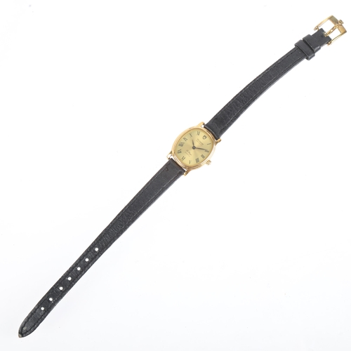 1074 - TUDOR - a lady's gold plated stainless steel Le Royer quartz wristwatch, ref. 15500, champagne dial ... 