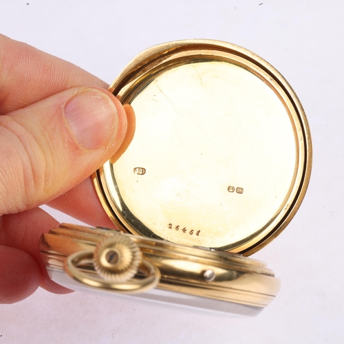 1078 - A 19th century 18ct gold open-face keyless pocket watch, by Dent of 33 Cockspur Street London, Watch... 