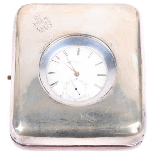 1111 - An early 20th century nickel open-face key-wind pocket watch movement, by T F Cooper of 6 Calthorpe ... 