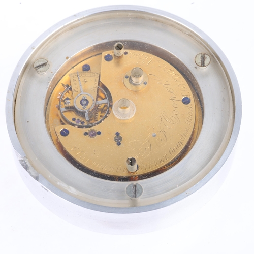 1111 - An early 20th century nickel open-face key-wind pocket watch movement, by T F Cooper of 6 Calthorpe ... 