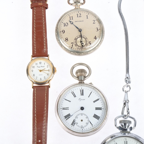 1114 - Various watches, including Waterbury and Ingersoll pocket watches (4)