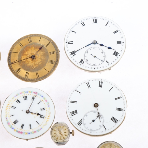 1115 - A quantity of loose wristwatch and pocket watch movements, including Tudor Royal, Omega, Tissot, etc