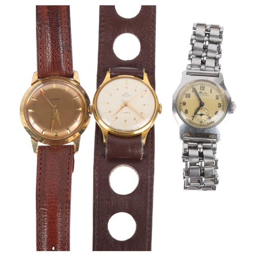 1116 - Various wristwatches, including Smiths Deluxe, Milo Multifort and Timex (3)