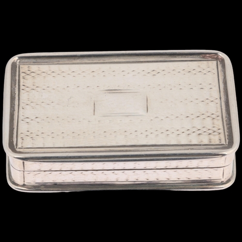 1792 - A William IV silver vinaigrette, Nathaniel Mills, Birmingham 1836, rectangular form, with allover en... 