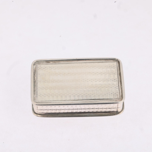 1792 - A William IV silver vinaigrette, Nathaniel Mills, Birmingham 1836, rectangular form, with allover en... 