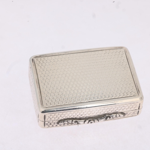 1793 - A William IV silver vinaigrette, Nathaniel Mills, no date letter, rectangular form, with allover eng... 