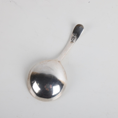 1926 - A George III silver Old English pattern tea caddy spoon, John Lambe, London 1782, bright-cut engrave... 