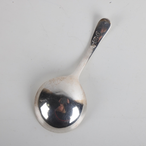 1926 - A George III silver Old English pattern tea caddy spoon, John Lambe, London 1782, bright-cut engrave... 