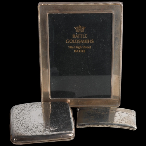 1939 - Various silver, including cigarette case, photo frame, etc