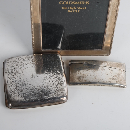 1939 - Various silver, including cigarette case, photo frame, etc