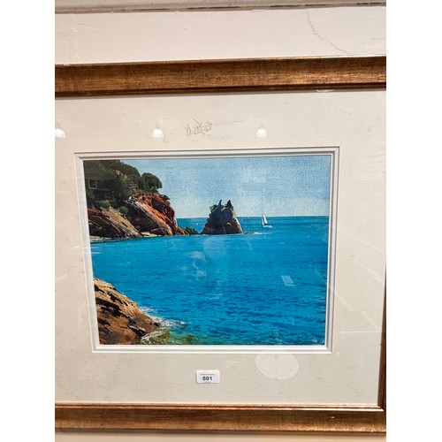 801 - Richard Thorn, East Out of the Bay, watercolour, signed, 30cm x 37cm, framed