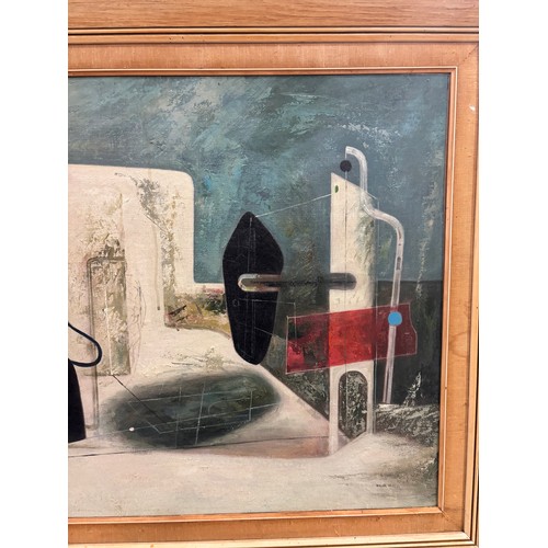 783 - Surrealist composition, contemporary oil on canvas, unsigned, 51cm x 61cm, framed