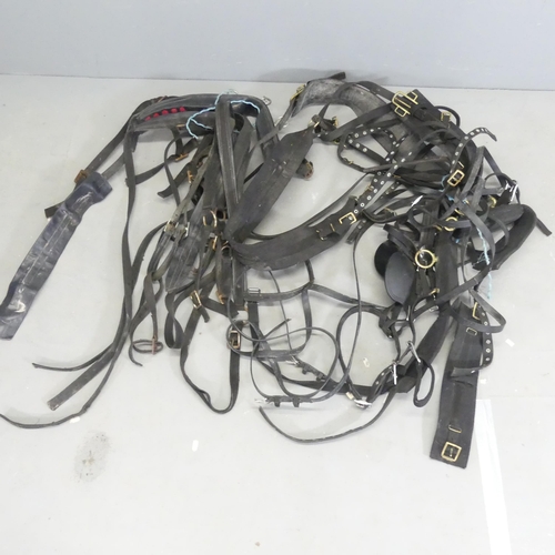 2631 - 2 full sets of pony driving harness including a bridle.