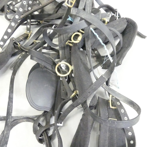 2631 - 2 full sets of pony driving harness including a bridle.